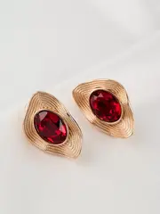 Клипсы Адриана с красными кристаллами