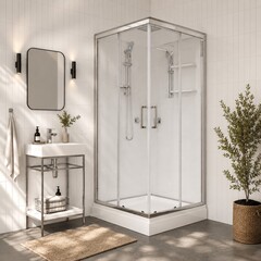 Душевая Кабина Triton Рич-Хром 90*90 А