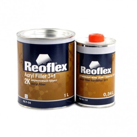 REOFLEX Грунт 3+1 REOFLEX Серый (1л+отв.0,34л) (к-т)