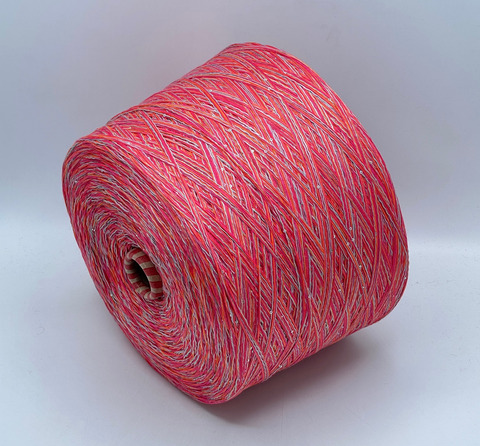 Авторская смотка, 256м, Лен, Полиэстер(пайетка), Хлопок, Мультиколор, 40781