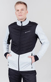 Премиальный костюм для лыж и зимнего бега Nordski Hybrid Pearl Blue-Black