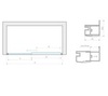 Vegas Glass ZP TUR NOVO 180 08 07 Дверь в душевой проем, профиль глянцевый хром, стекло графит