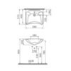 VitrA Arkitekt 6147B003-0001 Раковина подвесная 59х51 см