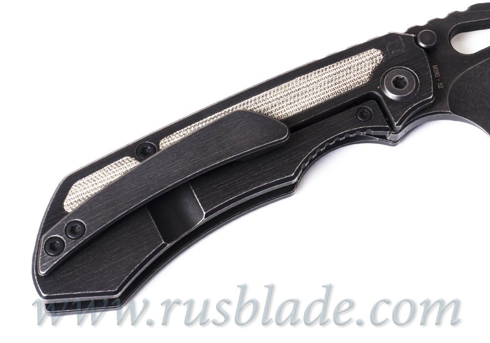 CKF/Rotten Evo 3.0D (M390, full blackwash, OD green micarta inlay both sides, Ti backspacer) - фотография 