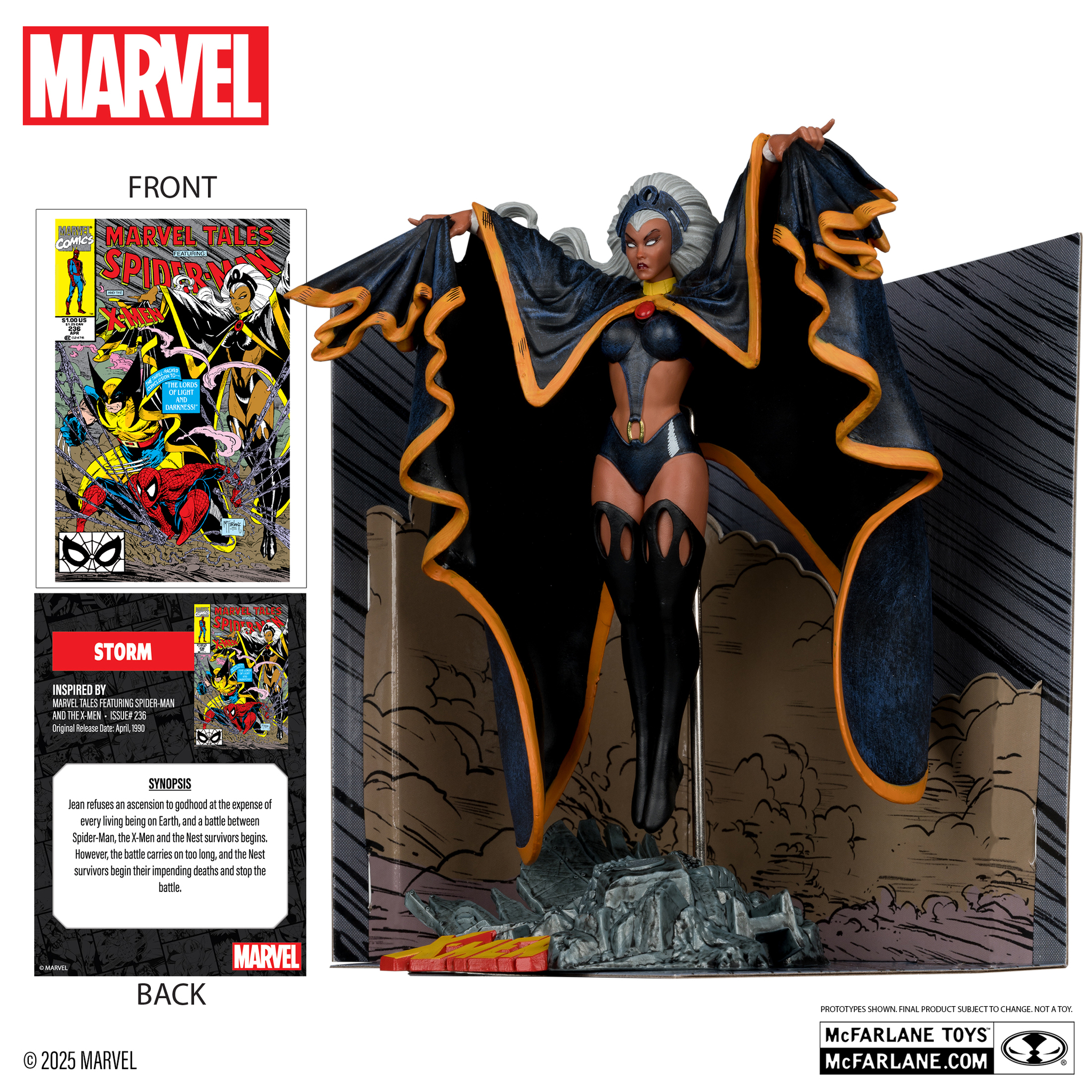 Фигурка Шторм масштаб 1:10 со сценой Marvel Tales Featuring Spider-Man and The X-Men #236