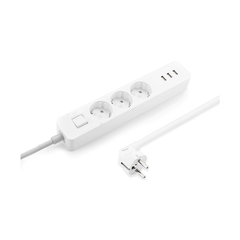 Удлинитель Xiaomi MI (3 розетки+3 USB) EU Белый