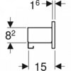 Geberit Smyle Square 500.362.JR.1 Настенная полка 45x14.8x15см, темно-серый / с порошковой окраской, матовый, меламин с текстурой дерева / пекан