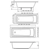 Ravak 70508040 SET DOMINO PLUS 150x70 + опора УСИЛЕННАЯ