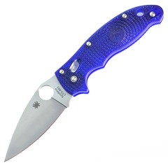 Фото Нож складной Manix 2 Lightweight Blue Spyderco 101PBL2, сталь Carpenter CTS-BD1 Alloy Satin Plain, рукоять пластик FRCP, синий
