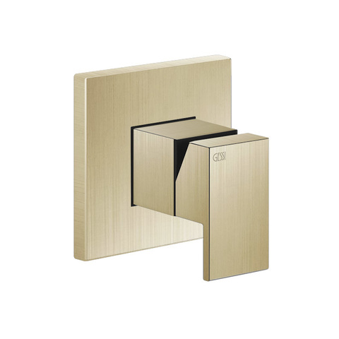 Gessi Rettangolo 20119#727 Смеситель встраиваемый, однорычажный, внешняя часть, цвет Brushed Brass PVD