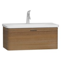 VitrA Nest 56138 Тумба с раковиной c 1м ящиком, 80 см, с LED подсветкой, цвет натуральная древесина фото