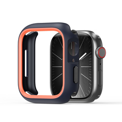 Чехол-бампер для часов Apple Watch 10 размер 46мм, цвет Midnight и Orange от Dux Ducis, серия Bamo Series Case