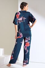 Пижамная рубашка с коротким рукавом LISCA AMARYLLIS 023447 | Сине-зеленый