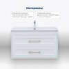 Aquanet 347849 Тумба с раковиной Бостон new 100 (Flat) цв.белый сатин, ручки золото (347849)