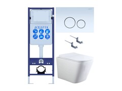 Aquatek SET Aquatek ЛИБРА-KDI15 4в1 (рама Aquatek  INS-0000017+ крепление KKI-0000002 + панель KDI-0000015+ унитаз ЛИБРА AQ1148T-00) фото