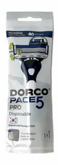DORCO PACE5 PRO однораз.станок 1шт. 5лезвий+1лезвие-триммер, плав.головка, увл.полоса (Ю.Корея)