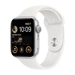 Умные часы Apple Watch SE (2022) GPS, 44mm, Aluminium Case with Sport Band S/M, Silver (Серебристый)