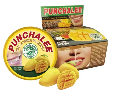 Зубная паста Punchalee отбеливающая с экстрактом Манго, 25гр
