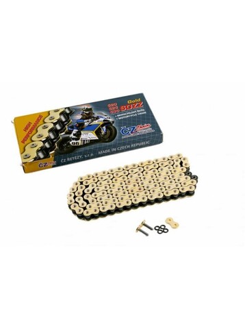 Цепь для мотоцикла CZ Chains 525 SDZZ Gold - 124 (Active-Ring, усиленная)
