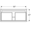 Geberit Renova Plan 869501000 Тумба под раковину, 98.8x58.5x47.3см, Темно-серый / Матовое покрытие