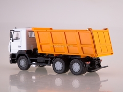 MAZ-6501 dump truck restyling white-orange 1:43 AutoHistory