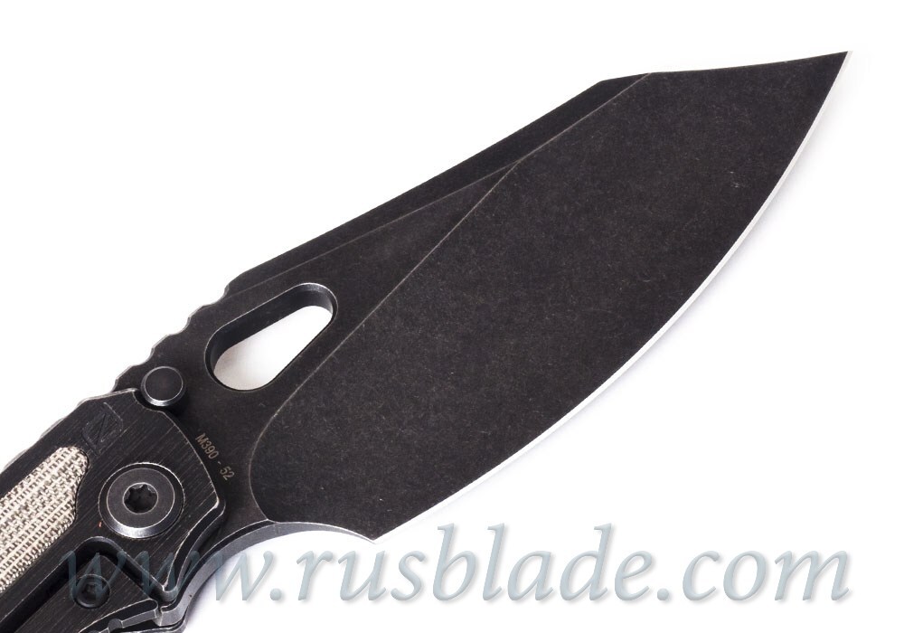 CKF/Rotten Evo 3.0D (M390, full blackwash, OD green micarta inlay both sides, Ti backspacer) - фотография 