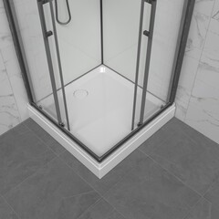 Душевая Кабина Рич-Графит 90*90 А