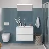 BelBagno UNO-900-2C-SO-BO База под раковину подвесная с фрезерованными ручками по всей длине фасада с двумя выкатными ящиками, Bianco Opaco, 900x455x608