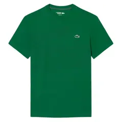 Теннисная футболка Lacoste Ultra Dry Crocodile Print Sport - fairway/black