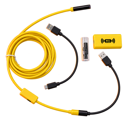 Эндоскоп WiFi с жестким удлинителем 2 м. Водонепроницаемый (Android, Win) HD 1200