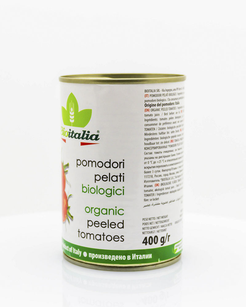 Томаты Bioitalia Очищенные в Томатном Соке 400 г