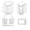 Am.Pm W94G-403-12090-BТ Душевое ограждение X-Joy Square Slide 120х90. черный. прозрачное