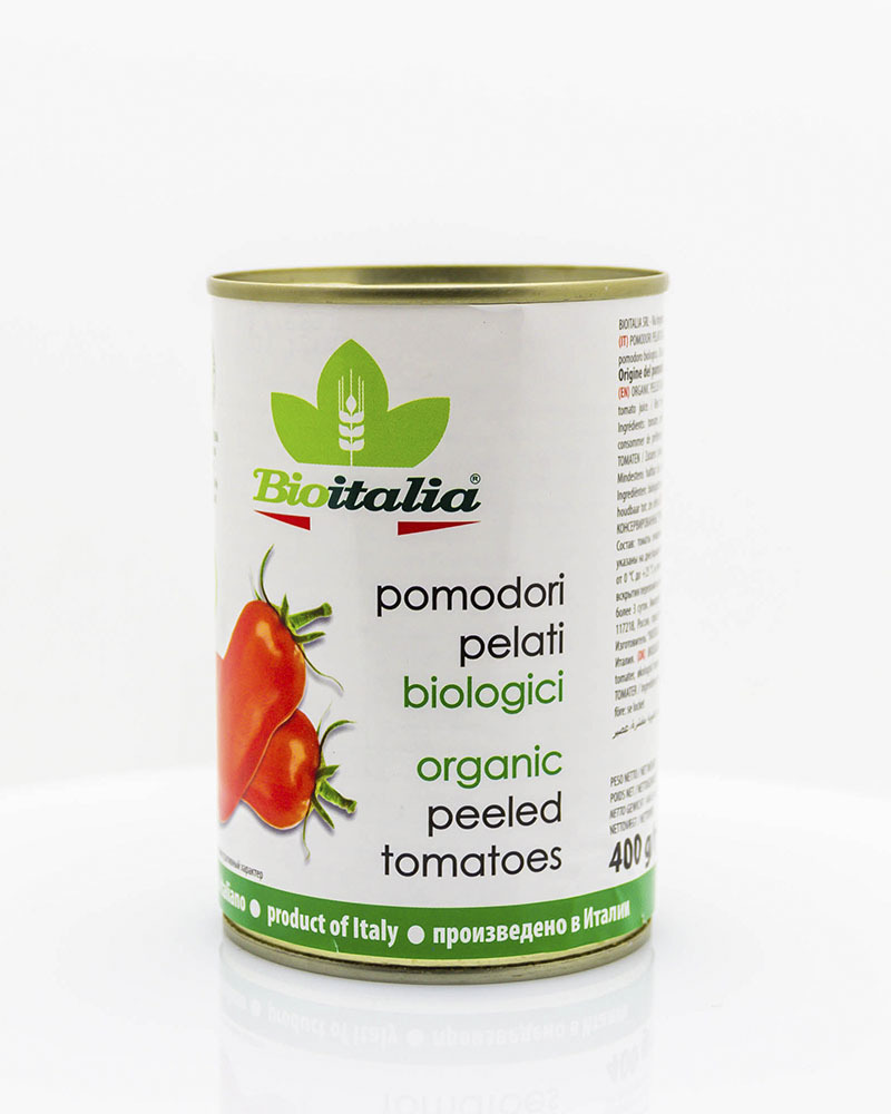 Томаты Bioitalia Очищенные в Томатном Соке 400 г