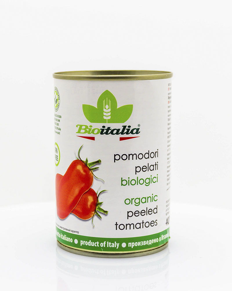 Томаты Bioitalia Очищенные в Томатном Соке 400 г