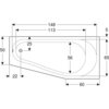 Geberit Renova 657261000 Ванна 160x75см