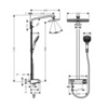 Hansgrohe Raindance E 27288000 Душевая система внешнего монтажа с термостатом 110 см с верхней лейкой 36х19 см