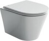 Ceramica Nova Forma CN3011 Подвесной унитаз с ультра тонким с сидением и крышкой с функцией плавного закрытия, цвет: белый