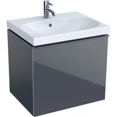 Geberit Acanto 500.609.JK.2 Тумба под раковину, 59.5x53.5x47.5см, темно-серый / лакированный матовый, темно-серый / глянцевое стекло фото