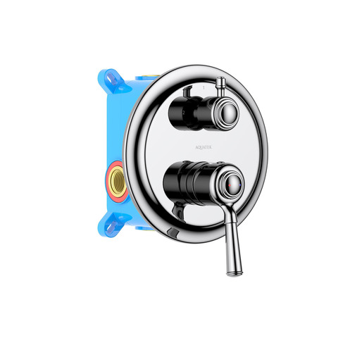 Aquatek Классик AQ1546CR Смеситель для ванны 2 режима (внешняя и скрытая часть), цвет: хром