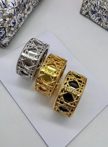 Широкое кольцо шайба ажурное CDior