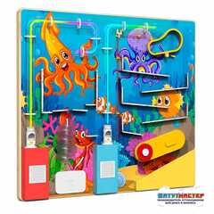 Интерактивная игровая стена «Океан Друзей», 2,44×0,39×2,44 м