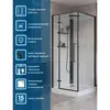 BelBagno UNO-CAB-A-1-90-C-NERO-Bi-TOP-L Душевая кабина с задними стенками, смесителем, верхним и ручным душем, акриловым поддоном и крышей, левосторонняя