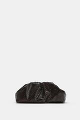 ZARA СУМКА-КЛАТЧ С АНИМАЛИСТИЧЕСКИМ ПРИНТОМ, КОРИЧНЕВЫЙ