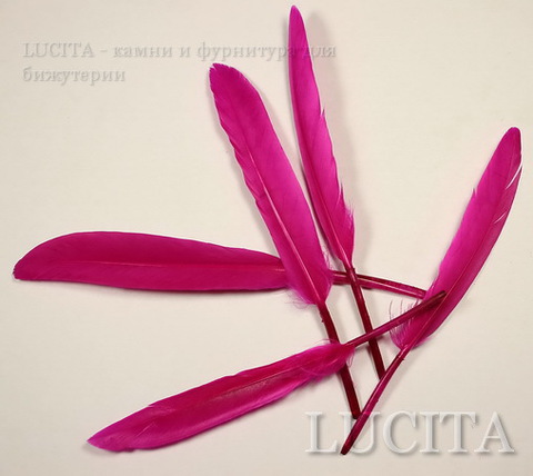 Перо декоративное (цвет- розовый) 10-15 см , 10 шт ()