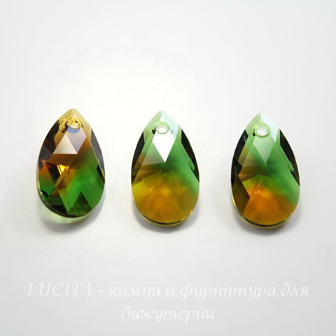 6106 Подвеска Сваровски Капля Fern Green/Topaz Blend (22 мм) ()