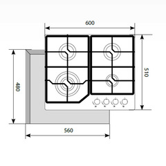 Газовая варочная поверхность LEX GVG 640-1 WH