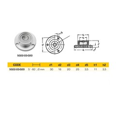 Уровень поверхностный круглый 30/20х11мм Kinex K-Met 5022-03-020