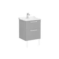 VitrA Root 68279 Тумба 60 см с классической раковиной, 2 ящика, матовый серый камень фото