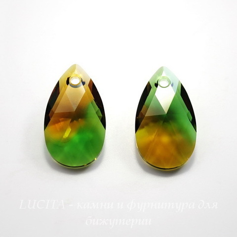 6106 Подвеска Сваровски Капля Fern Green/Topaz Blend (22 мм) ()