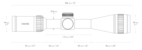 ОПТИЧЕСКИЙ ПРИЦЕЛ HAWKE PANORAMA 4-12X40 AO(10Х 1/2 MIL DOT)